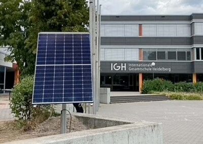 Solarzelle mit Tracker an der Internationalen Gesamt­schule Heidelberg (IGH, 2023-2024)